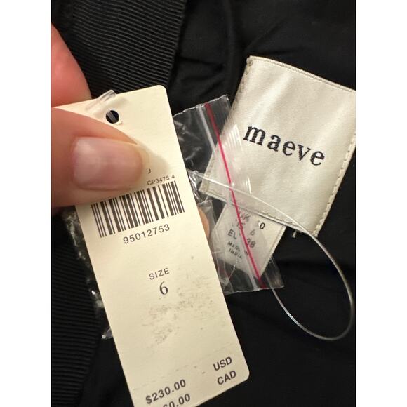 Maeve The Brynne 3D Floral Black Mini Dress NWT Size 6 Anthropologie - Picture 5 of 12